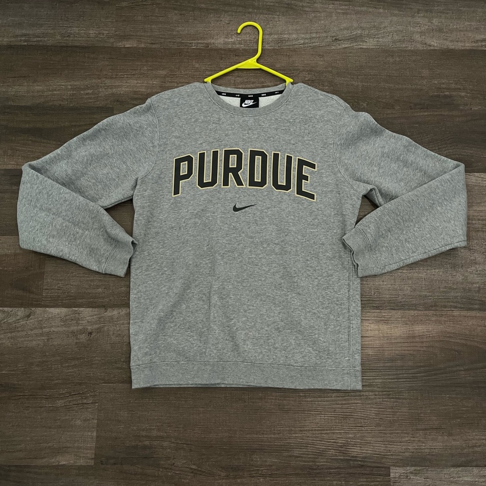 Nike Gray Purdue Crewneck Sweater